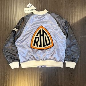 ZARA SATIN EFFECT BOMBER JACKET X RHUIGI Limited Edition Available size L-XL